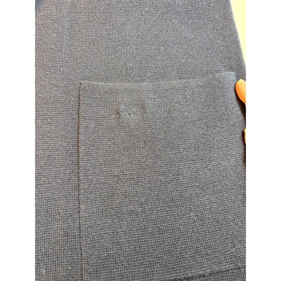 J Crew Sweater Blazer Navy Blue Small Pockets Swacket Swazer Stretch Knit Jacket - Picture 6 of 11